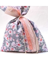 Easter chocolate egg in a fabric pouch for girls Easter milk chocolate egg 120gr in a fabric pouch