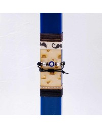 Easter candle with men's bracelet Handmade scented Easter candle with men's bracelet