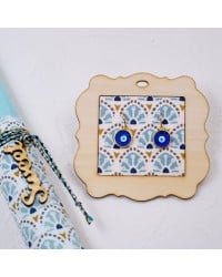 Λαμπάδα σετ με σκουλαρίκια μάτια Λαμπάδα σετ με ζευγάρι σκουλαρίκια μάτια από σμάλτο