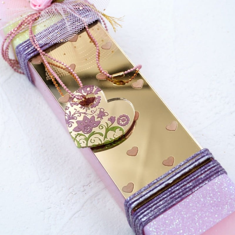 Easter candle set with heart necklace 