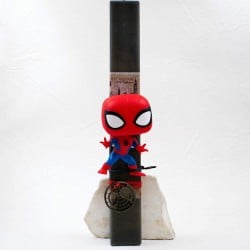 Χειροποίητη λαμπάδα με φιγούρα Funko Pop Spiderman από τη συλλογή Marvel