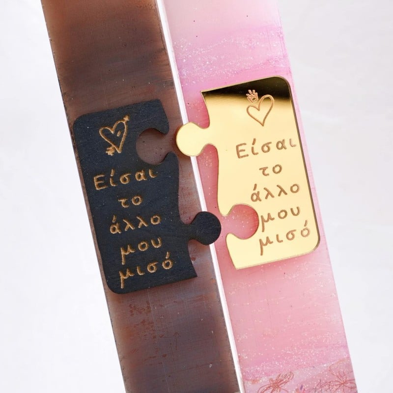 Handmade men and women Easter candles for couples