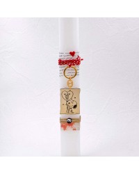 Easter Candle with Snoopy Keyring Handmade Easter candle for women with Snoopy keyring
