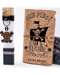 One Piece Notebook and Easter Candle Handmade Easter candle for boys with One Piece notebook and keyring
