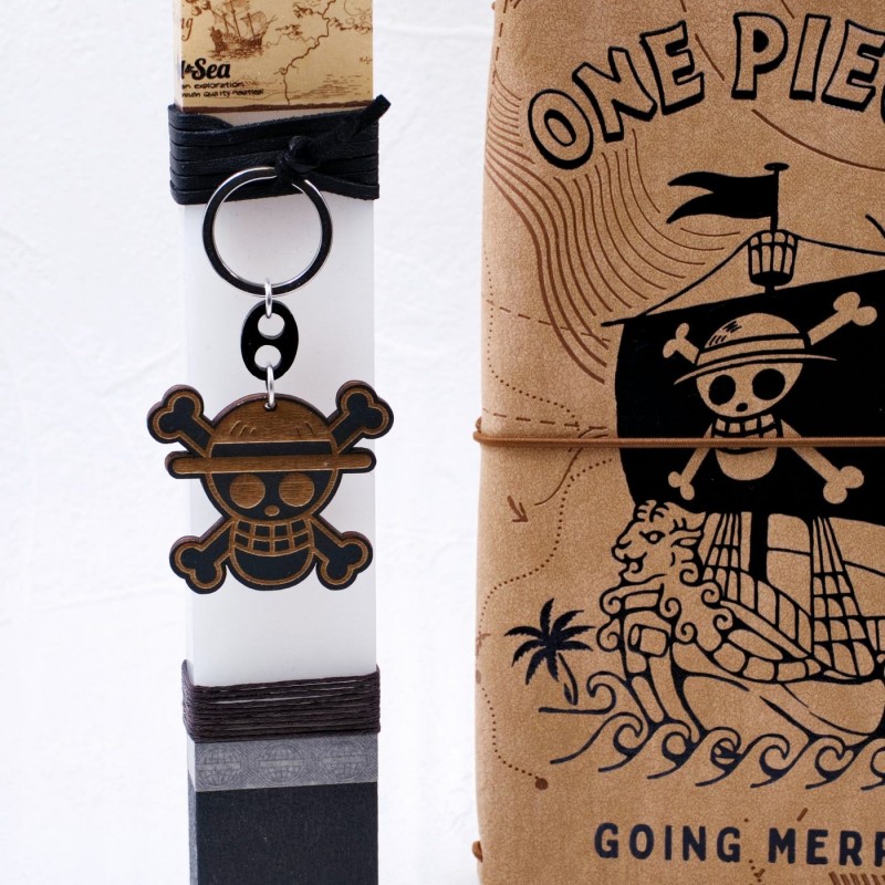 One Piece Notebook and Easter Candle Handmade Easter candle for boys with One Piece notebook and keyring