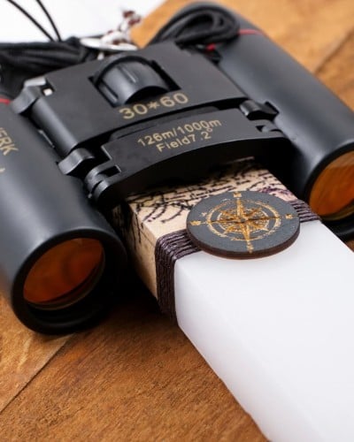 Black Military Binoculars Easter Candle 