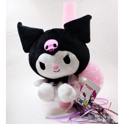 Λαμπάδα με Λούτρινη Kuromi - Hello Kitty and Friends