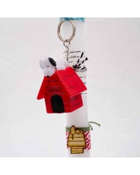 Λαμπάδα με φωτιζόμενο μπρελόκ Snoopy Λαμπάδα φωτιζόμενο μπρελόκ με τον Snoopy και το σπιτάκι του