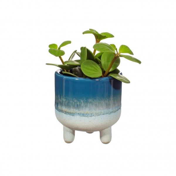 Mojave Glaze blue mini Planter 