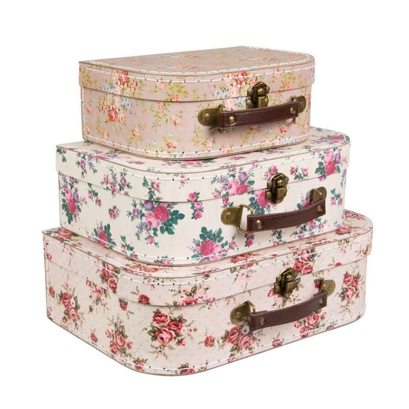 Vintage Floral Suitcases (sold separately)