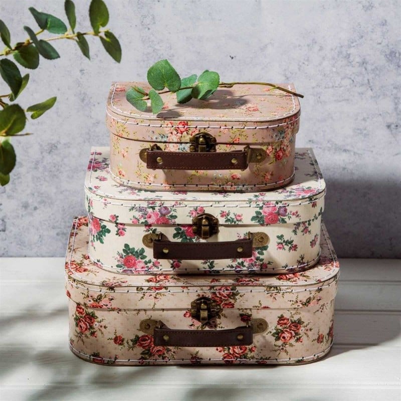 Vintage Floral Suitcases (sold separately)