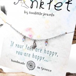 Αλυσίδα ποδιού ατσάλι Silver Staybright