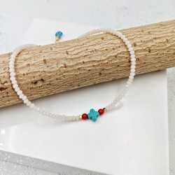 Αλυσίδα ποδιού Howlite Crystal
