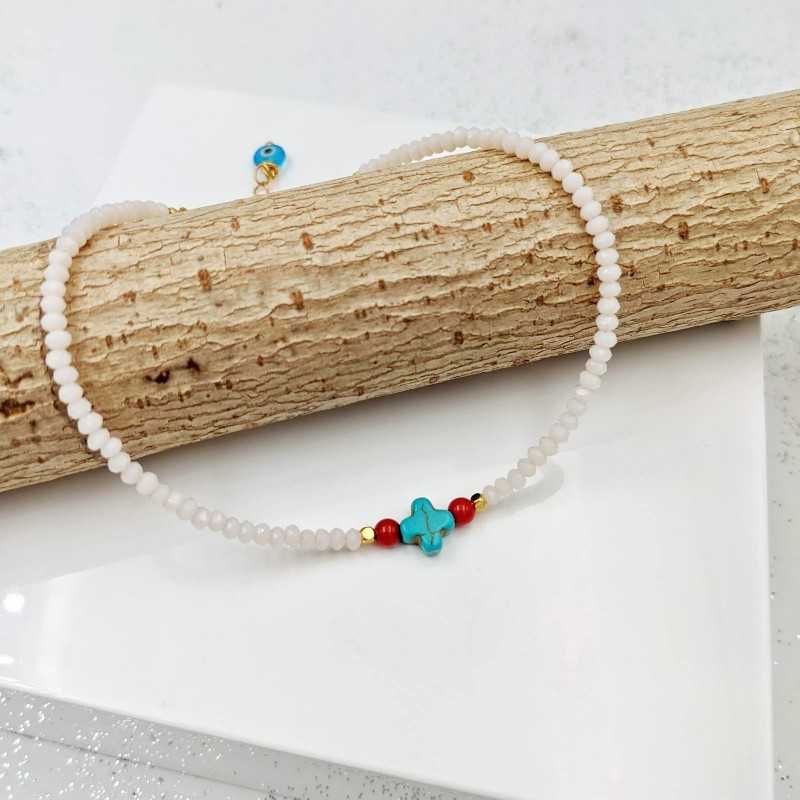 Howlite Crystal Anklet Howlite Crystal Anklet