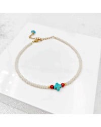 Howlite Crystal Anklet Howlite Crystal Anklet