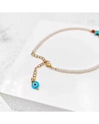 Howlite Crystal Anklet Howlite Crystal Anklet