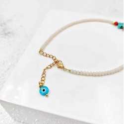 Αλυσίδα ποδιού Howlite Crystal