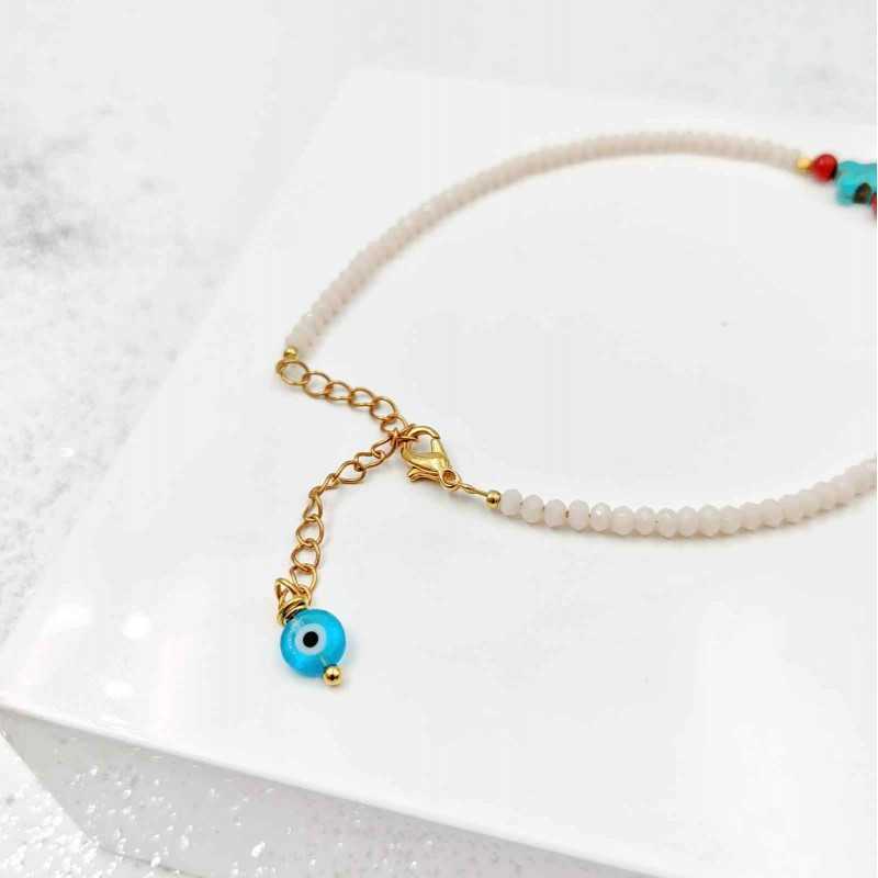 Howlite Crystal Anklet Howlite Crystal Anklet