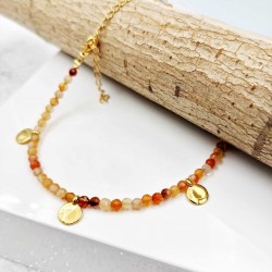 Αλυσίδα ποδιού Agate Crystal