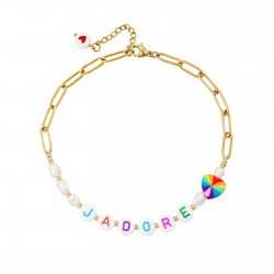 Αλυσίδα ποδιού ατσάλι Color Staybright