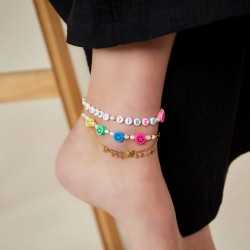 Αλυσίδα ποδιού ατσάλι Color Staybright