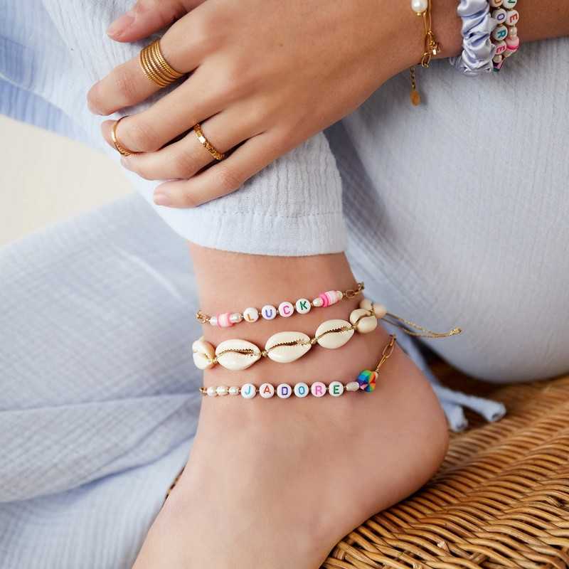 Color Staybright stainless steel Anklet 
