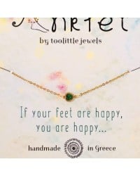 Αλυσίδα ποδιού από ανοξείδωτο ατσάλι Αλυσίδα ποδιού από ανοξείδωτο ατσάλι με κρύσταλλο καρδιά