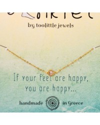Αλυσίδα ποδιού από ανοξείδωτο ατσάλι Αλυσίδα ποδιού από ανοξείδωτο ατσάλι με κρύσταλλο καρδιά