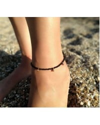 Oceanica Precious Black Agate Anklet Oceanica Precious Black Agate Anklet
