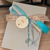 Good luck keychain 2022 with message for the best daughter and gift box
