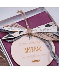Wooden charm for grandpa Wooden good luck charm with message for the best teacher