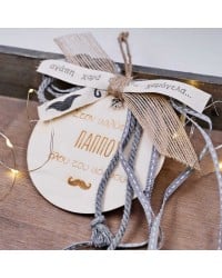 Wooden charm for grandpa Wooden good luck charm with message for the best grandpa