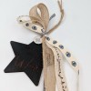 Wooden good luck charm 2022 with star and ribbons