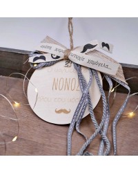 Wooden charm for godfather Wooden good luck charm with message for the best godfather
