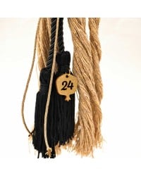 Handmade hanging lucky charm 2024 with evil eye made of plexiglass and cords Handmade hanging lucky charm 2024 with evil eye made of plexiglass and cords