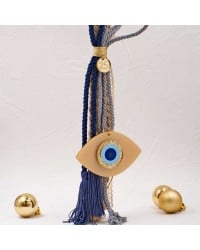 Handmade hanging lucky charm 2024 with evil eye made of plexiglass and cords Handmade hanging lucky charm 2024 with evil eye made of plexiglass and cords