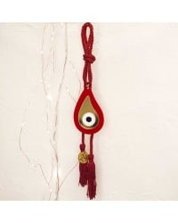 Handmade hanging lucky charm 2024 with drop made of plexiglass and cords Handmade hanging lucky charm 2024 with drop made of plexiglass and cords