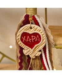 Χειροποίητο κρεμαστό γούρι 2024 με κεραμικό ρόδι και επίχρυσα στοιχεία Χειροποίητο κρεμαστό γούρι 2024 με κεραμικό ρόδι και επίχρυσα στοιχεία