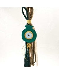 Handmade hanging lucky charm 2025 with pomegranate made of plexiglass and cords Handmade hanging lucky charm 2025 with pomegranate made of plexiglass and cords