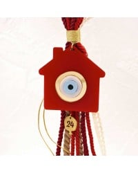 Handmade hanging lucky charm 2024 with home made of plexiglass and cords Handmade hanging lucky charm 2024 with home made of plexiglass and cords