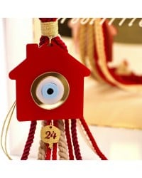 Handmade hanging lucky charm 2024 with home made of plexiglass and cords Handmade hanging lucky charm 2024 with home made of plexiglass and cords