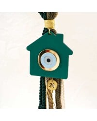 Handmade hanging lucky charm 2024 with home made of plexiglass and cords Handmade hanging lucky charm 2024 with home made of plexiglass and cords