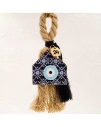 Lucky Charm 2025 with wooden home Handmade lucky charm 2025 with wooden home and plexiglass evil eye