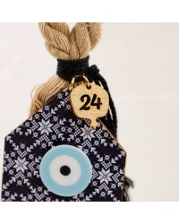 Lucky Charm 2025 with wooden home Handmade lucky charm 2025 with wooden home and plexiglass evil eye