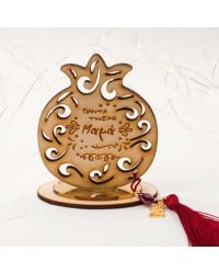 Handmade lucky charm 2025 wooden pomegranate with wish Handmade lucky charm 2025 wooden pomegranate with wish