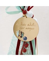 Hanging Lucky Charm Plexi Newborn Handmade hanging lucky charm for newborn baby with Plexiglass part
