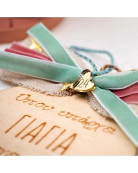 Lucky Charm 2025 for Grandma Wooden good luck charm for Grandma with ribbons and plexi heart