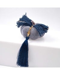 Handmade good luck charm pumpkin with gold-plated parts and tassels Handmade good luck charm pumpkin with gold-plated parts and tassels