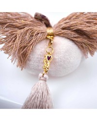 Pumpkin Lucky Charm 2025 Mini Handmade good luck charm pumpkin with gold-plated parts and tassels