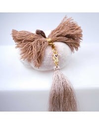 Pumpkin Lucky Charm 2025 Mini Handmade good luck charm pumpkin with gold-plated parts and tassels